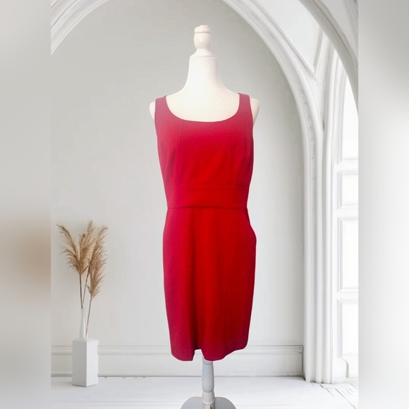 Ann Taylor Red Sleeveless Dress Size 10 - Picture 1 of 6